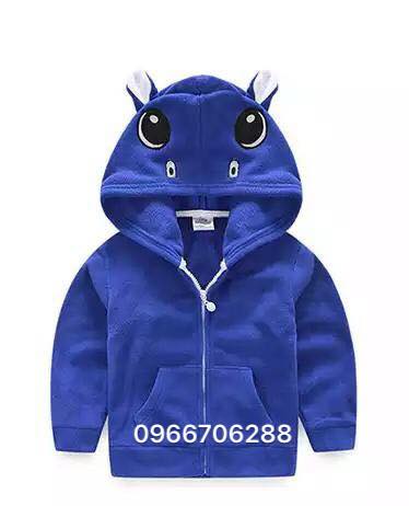 Áo khoác hình thú thêu cho bé trai và bé gái size 4-18kg