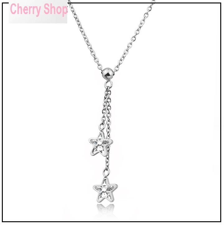 [HCM]Dây chuyền nữ mặt ngôi sao inox cách điệu thời trang CBS026 - Cherry Betta Shop