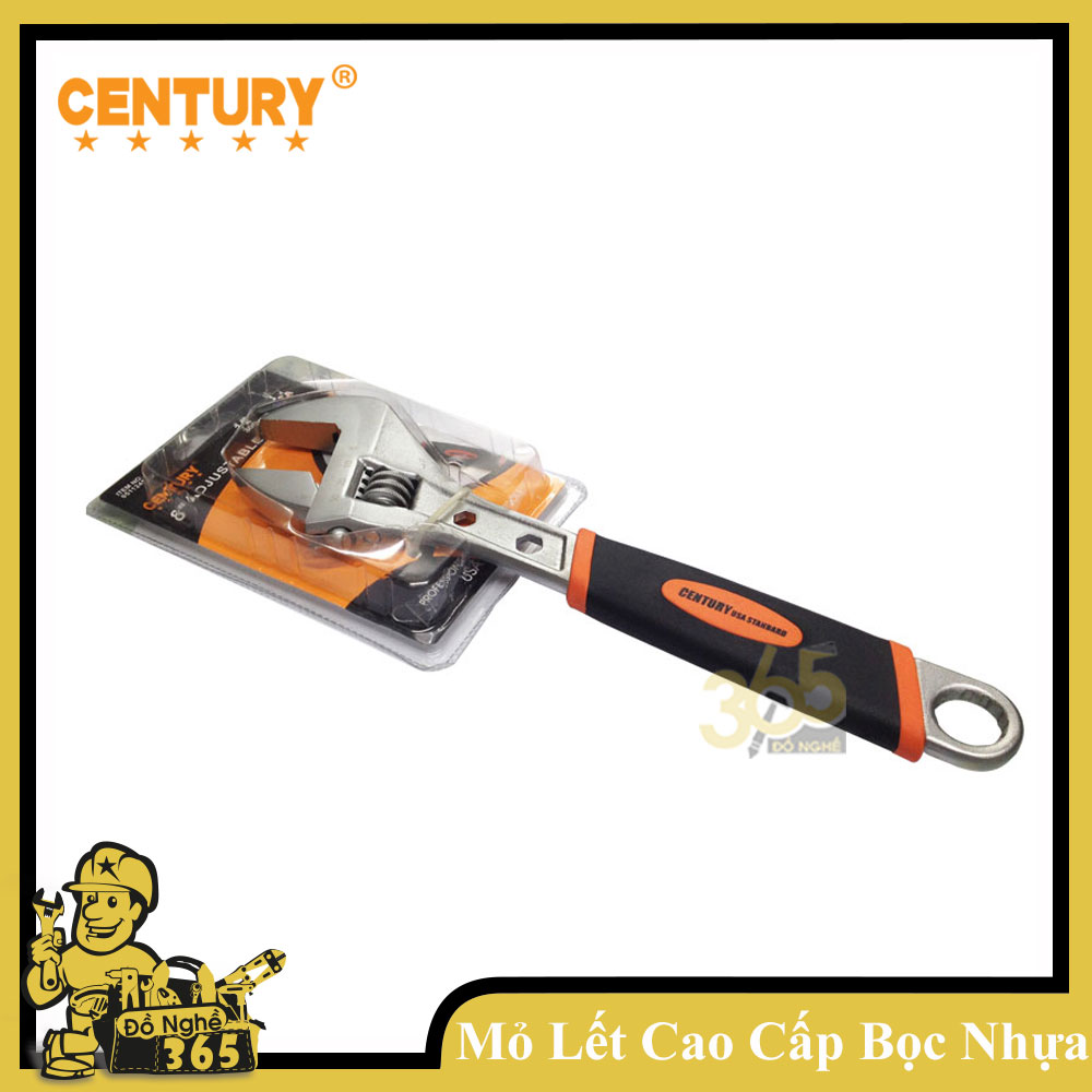 Mỏ lết bọc nhựa cao cấp Century - được chế tạo bằng thép CR-V, có độ cứng, và chịu lực cao được xử lý nhiệt đặc biệt, giúp tăng thêm độ cứng
