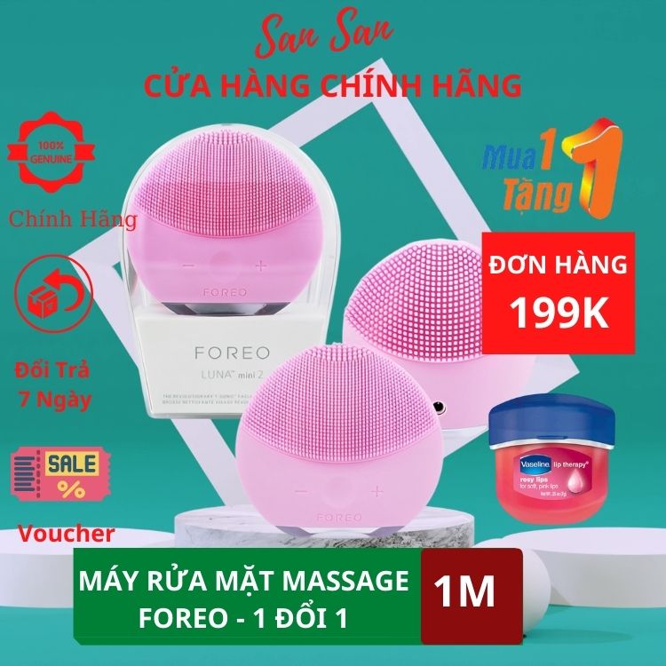 Máy rửa mặt cao cấp rung sóng siêu âm foreo luna mini 2 - rửa sạch sâu da mặt