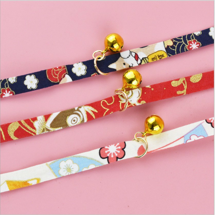[HCM]Vòng cổ choker họa tiết Nhật Bản siêu sang cho cún miu tỏa sáng thiết kế dày dặn và chắc chắn