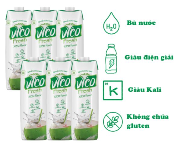 Combo 6 Hộp Nước Dừa Xiêm 1L