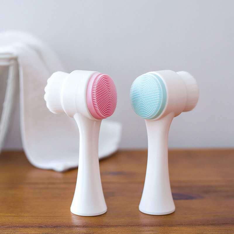 Cọ rửa hai đầu mặt bằng silicon 3d hai mặt mềm mại