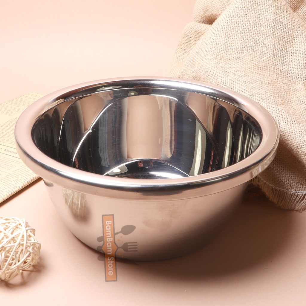 [HCM][HÀNG DÀY-THAU LỚN 28 CM] Thau trộn rửa rau quả cao cấp. Thau inox an toàn/ Chất liệu Inox có tác dụng giữ nhiệt và chịu nhiệt tốt - STORE BÙI HUY