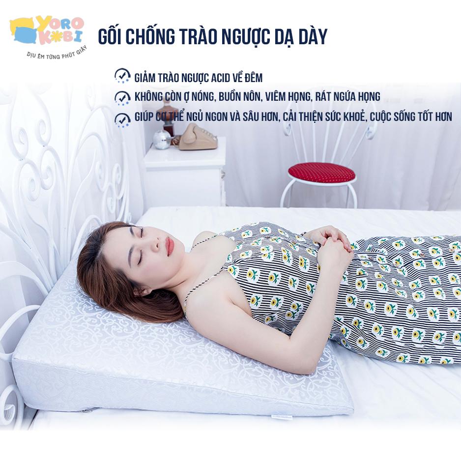 Gối chống trào ngược dạ dày Yorokobi, loại đỉnh nhọn, cao 18-16-14cm, Gối chống trào ngược dạ dày người lớn, gối chào ngược dạ dày người lớn, gối chống chào ngược dạ dày ,giúp cải thiện sức khỏe. chống ợ chua, Sản phẩm nâng cao sức khỏe. Gối đinh hình