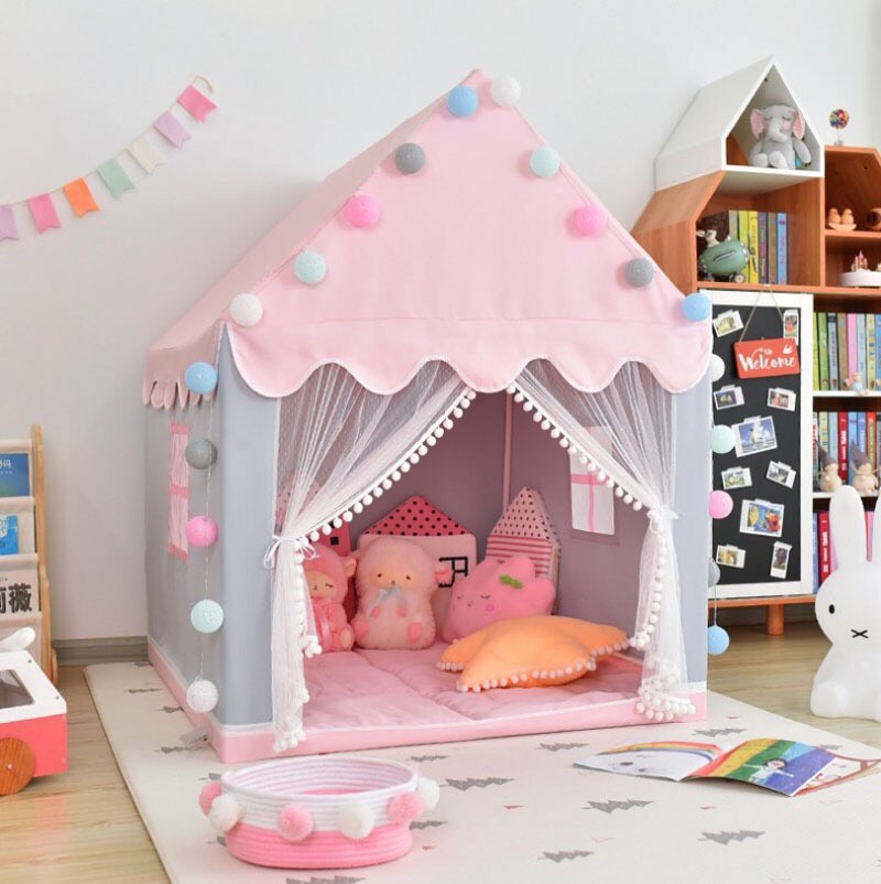 Lều công chúa màu hồng mẫu mới 110*80*125cm xếp gọn - Smart Baby