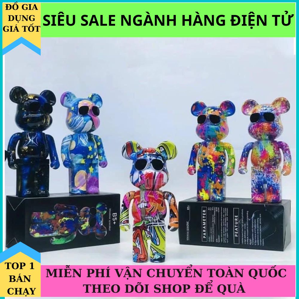 Loa bluetooth gấu bearbrick Loa decor gấu bearbrick B5+ Bluetooth 5.1 có jack 3.5 mã B5+