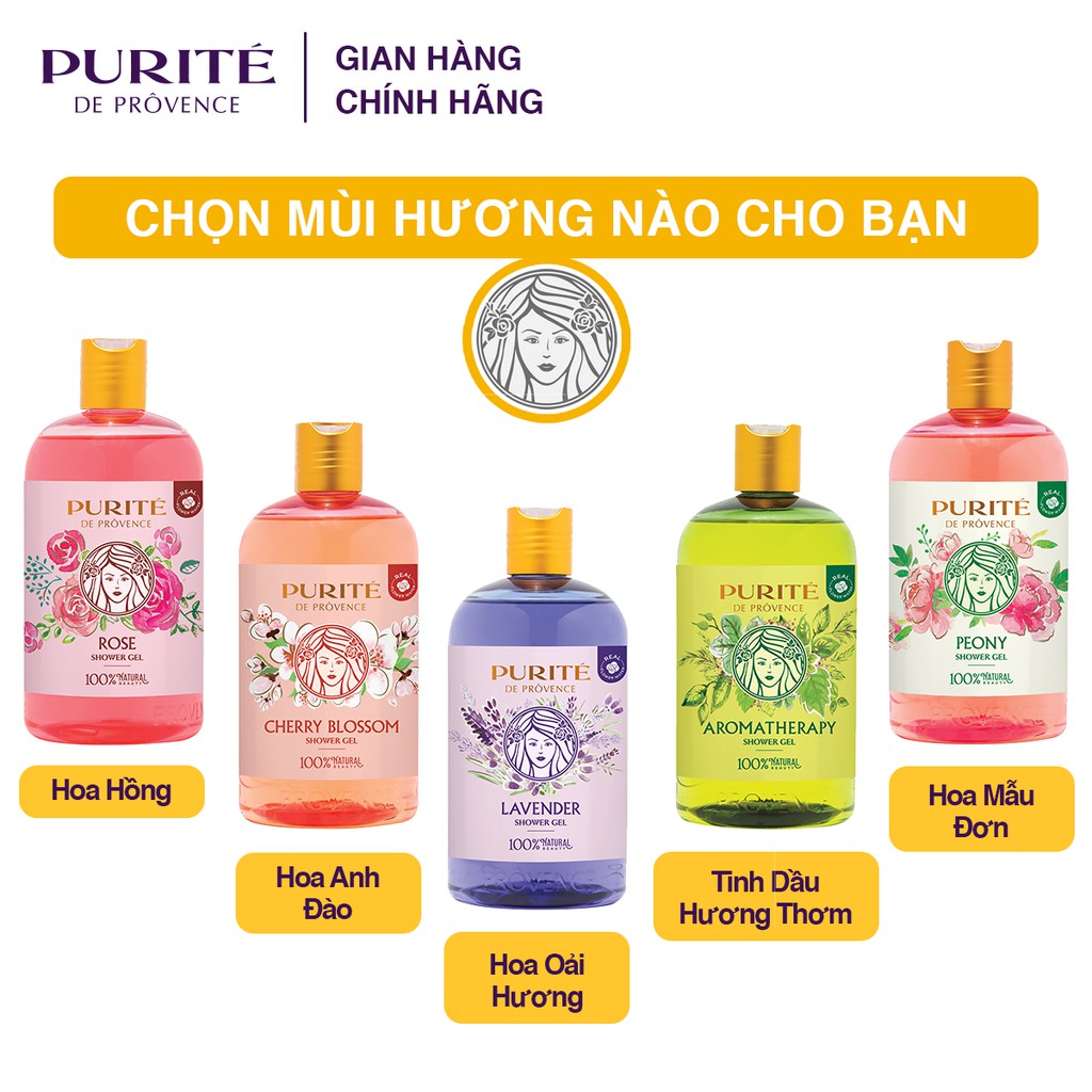 Sữa tắm thiên nhiên purite 500ml..