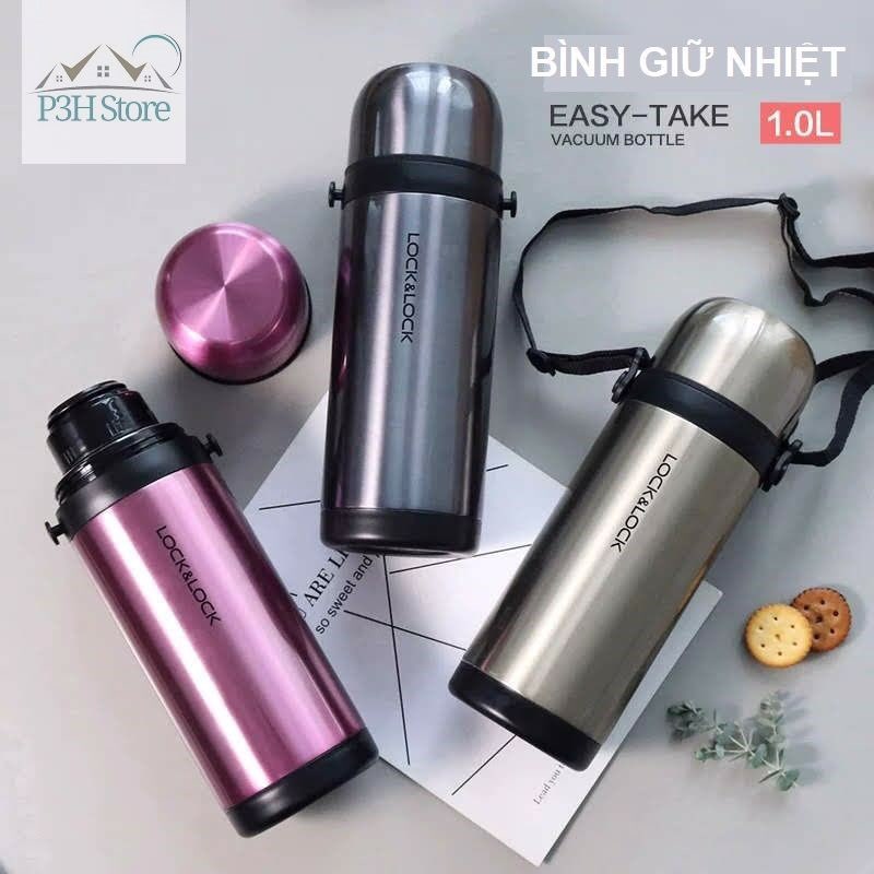 Bình giữ nhiệt inox thép khổng gỉ Lock&Lock LHC1439  1000ml màu hồng