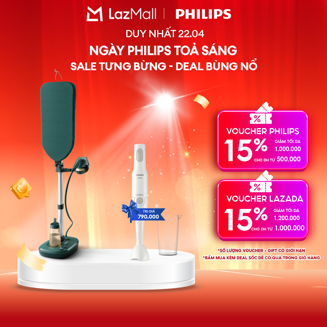 Bàn Ủi Đứng  Cao Cấp Đa Năng All-In-One Philips AIS6020/70|OptimalTEMP không cháy|ván ủi đa góc| bình nước 1.1L| có bánh xe|BH 2 năm - Hàng Phân Phối Chính Hãng