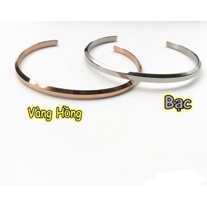 Vòng tay cuff bản đẹp chất không rỉ free size full box bảo hành 1 năm kiyomi store