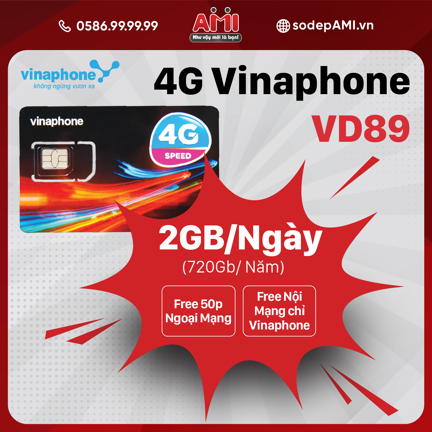 Sim 4g vinaphone vd89 miễn phí 12 tháng nghe gọi, lướt web thả ga không lo data