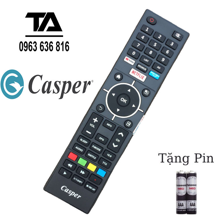 Remote điều khiển tivi casper - chính hãng