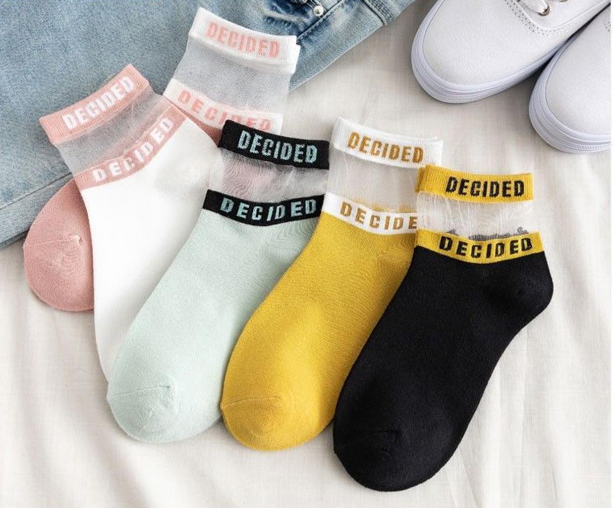 (5 Đôi) Tất nữ, vớ nữ thể thao cao cổ trong kiểu Hàn Quốc💎-Hảng order có sẵn-giá sỉ.