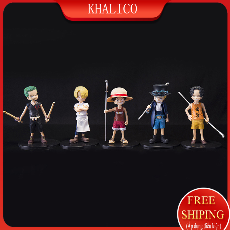 [FREESHIP] (Trọn bộ 5 nhân vật) Đồ chơi mô hình nhân vật Anime One Piece thời thơ ấu hàng chuẩn đẹp KHALIK