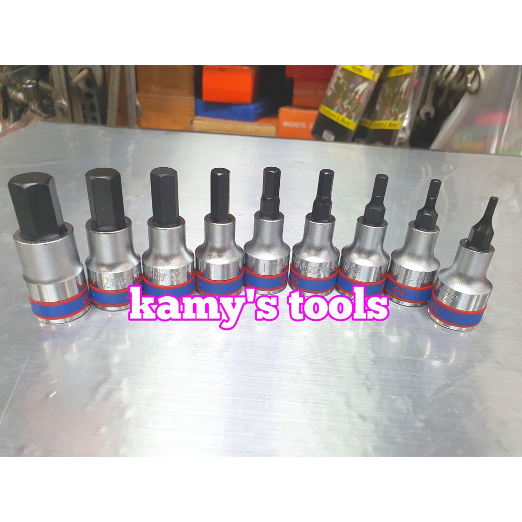 Đầu tuýp khẩu lục giác lú đầu 1/2 Kingtony 402503 402504 402505 402506 402507 402508 402510 402512 402514 402517 402519