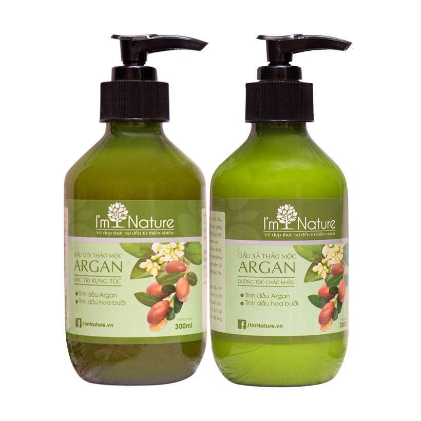 Bộ dầu gội và dầu xã thảo mộc I’M NATURE 600ml