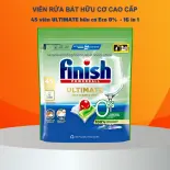 Viên rửa bát Finish Eco 0% 40 viên Hữu Cơ All in 1 Max  KHÔNG MÙI AN TOÀN CHO SỨC KHỎE