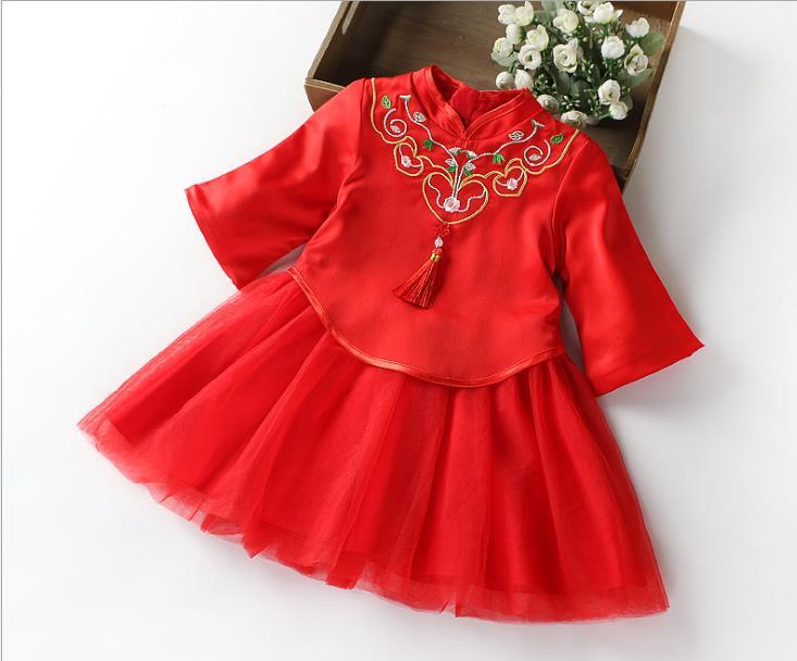 Váy đầm xinh diện tết cho bé gái sang chảnh tiểu thư 7-15kg