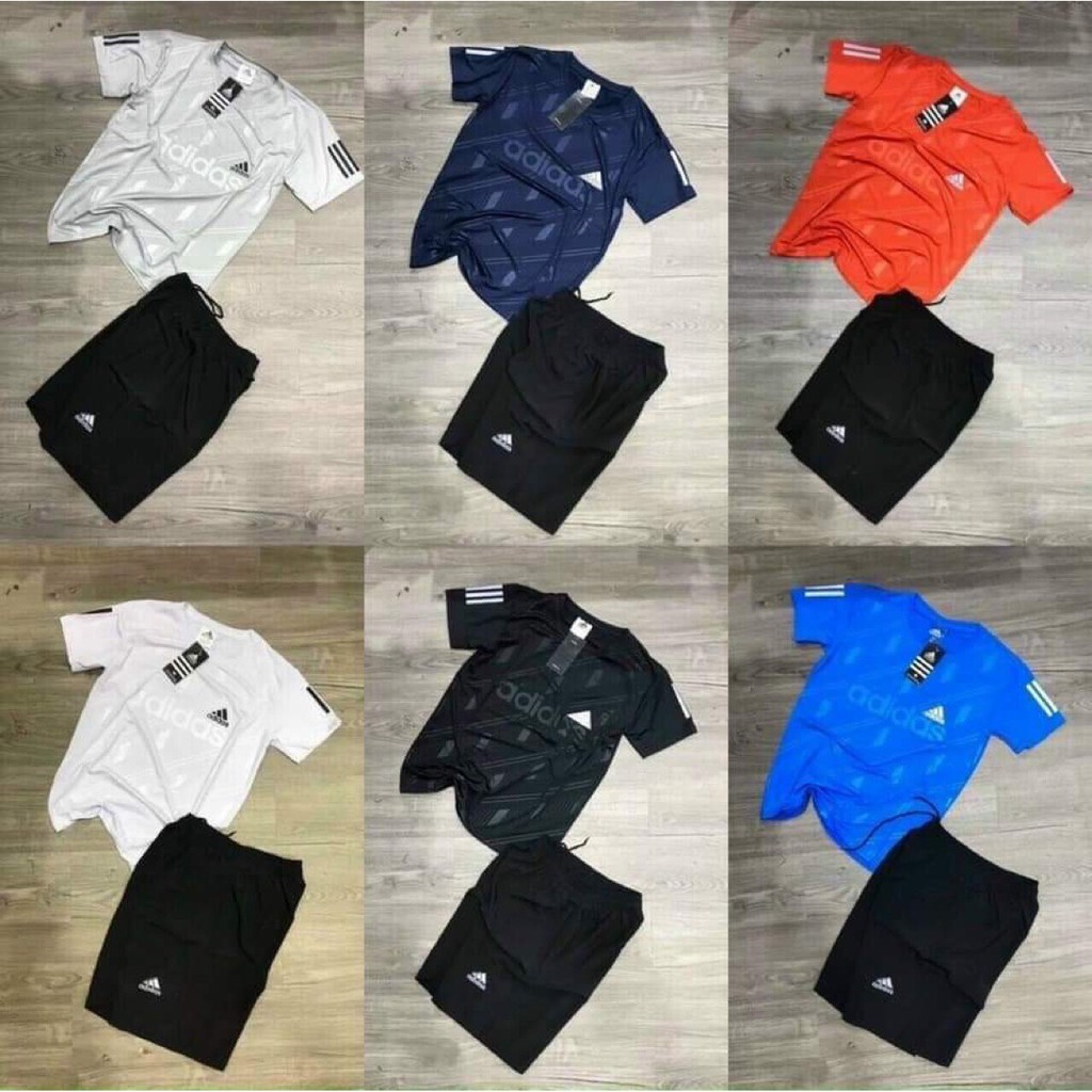 Bộ nam hè thể thao chất thun lạnh co giãn 4c dập vân cao cấp