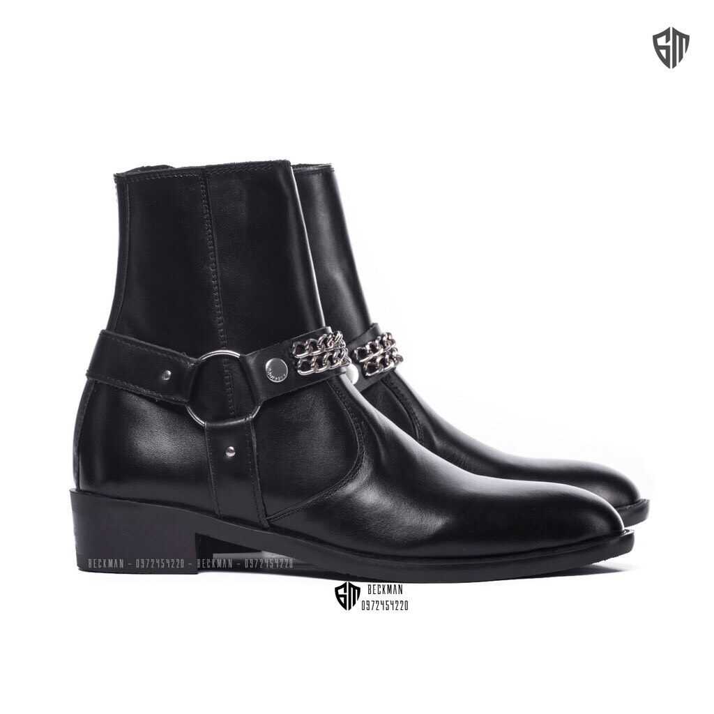 Giày harness boots giày da bò cao cấp ,bảo hành 12 tháng.