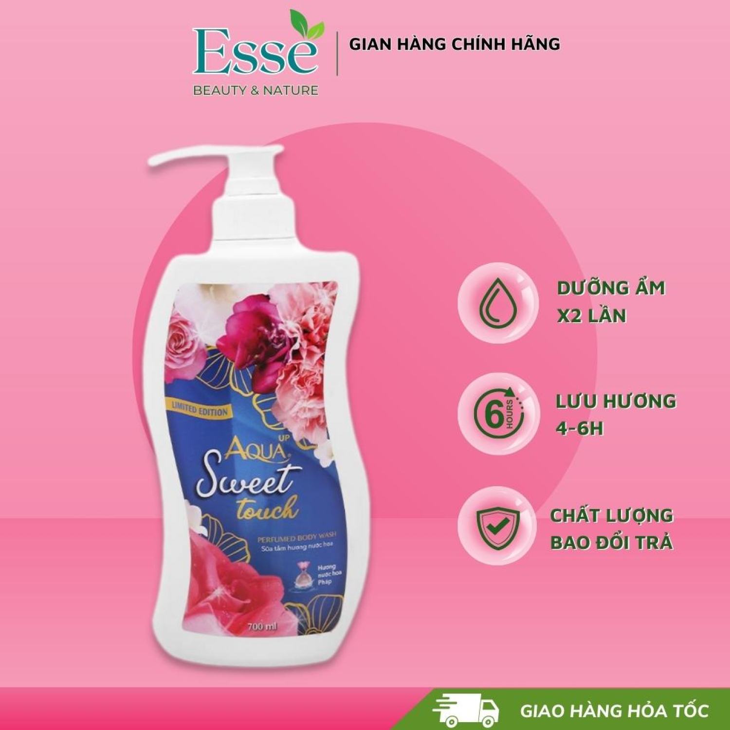Sữa tắm nước hoa pháp aqua up 700ml dưỡng ẩm, thơm lâu - chính hãng