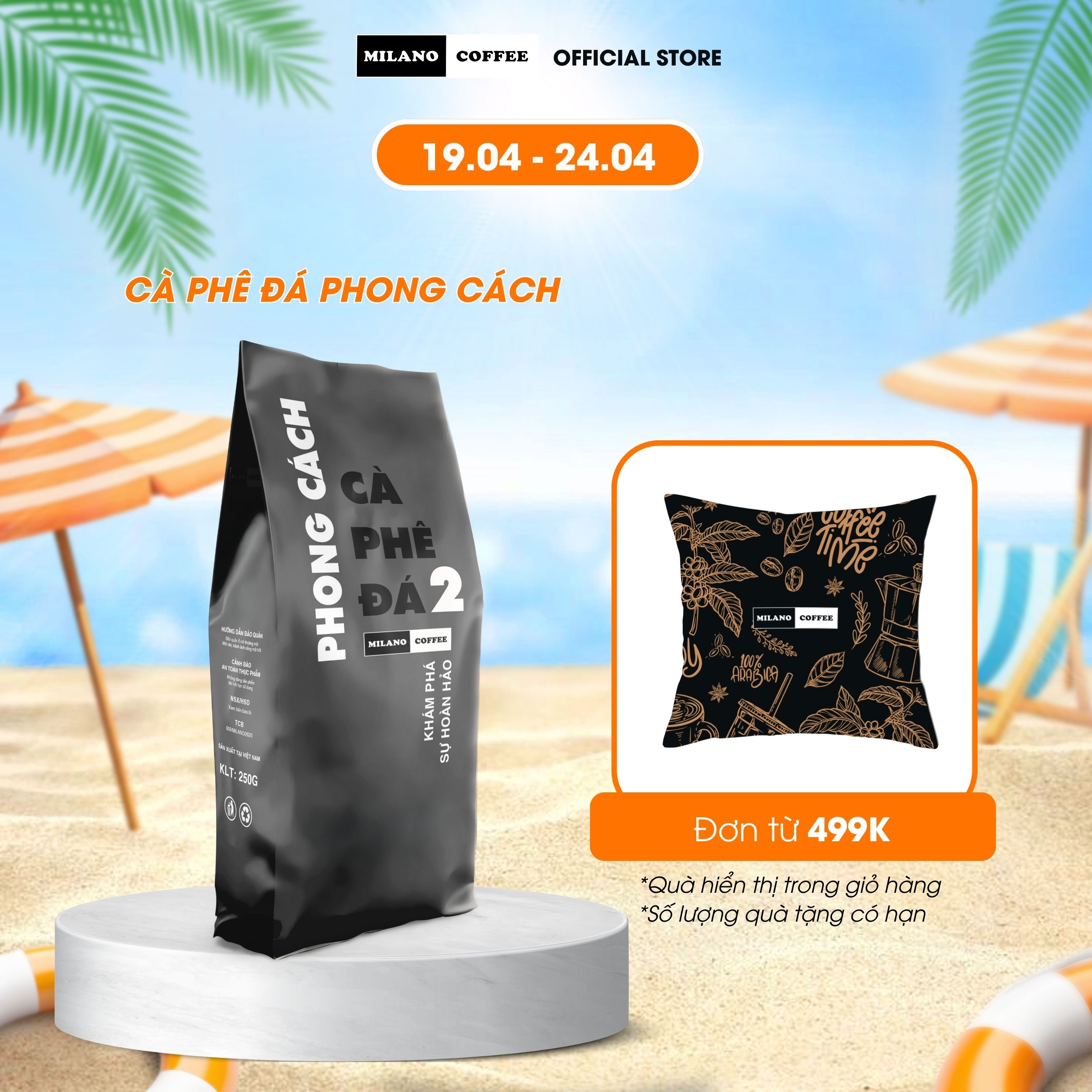 Cà phê Milano loại cà phê Đá 2 Phong Cách 250g