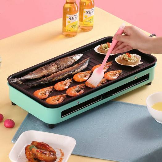 Bếp nướng điện không khói Hàn Quốc Simple Electric  - Bếp nướng điện tại nhà đa năng mặt chảo chống dích ( kèm vỉ ) - tiết kiệm điện năng dễ dàng vệ sinh