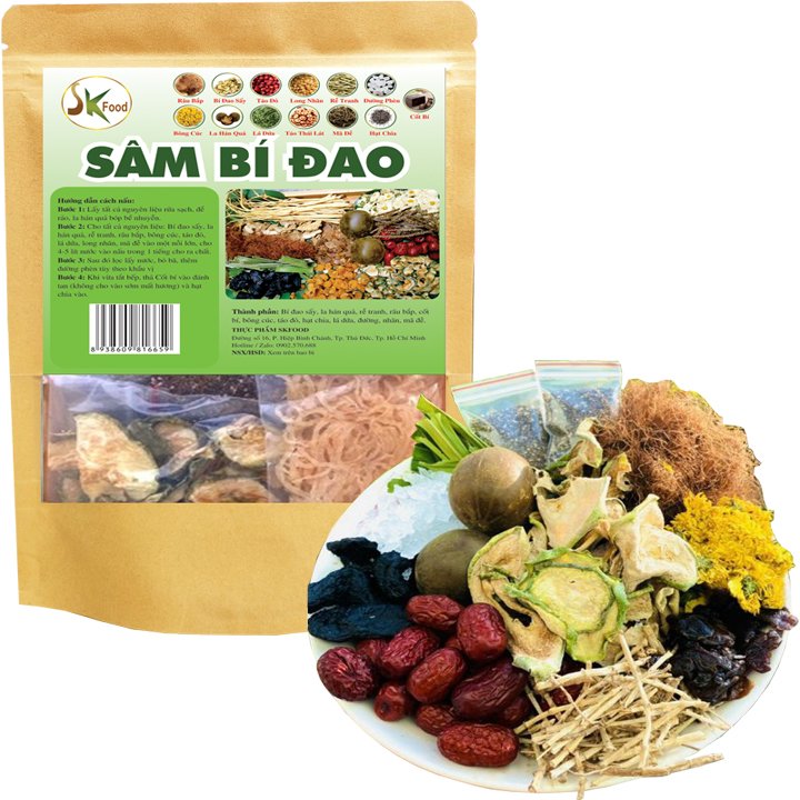 Set nấu Chè Sâm Bí Đao cao cấp thơm ngon khoảng 400g