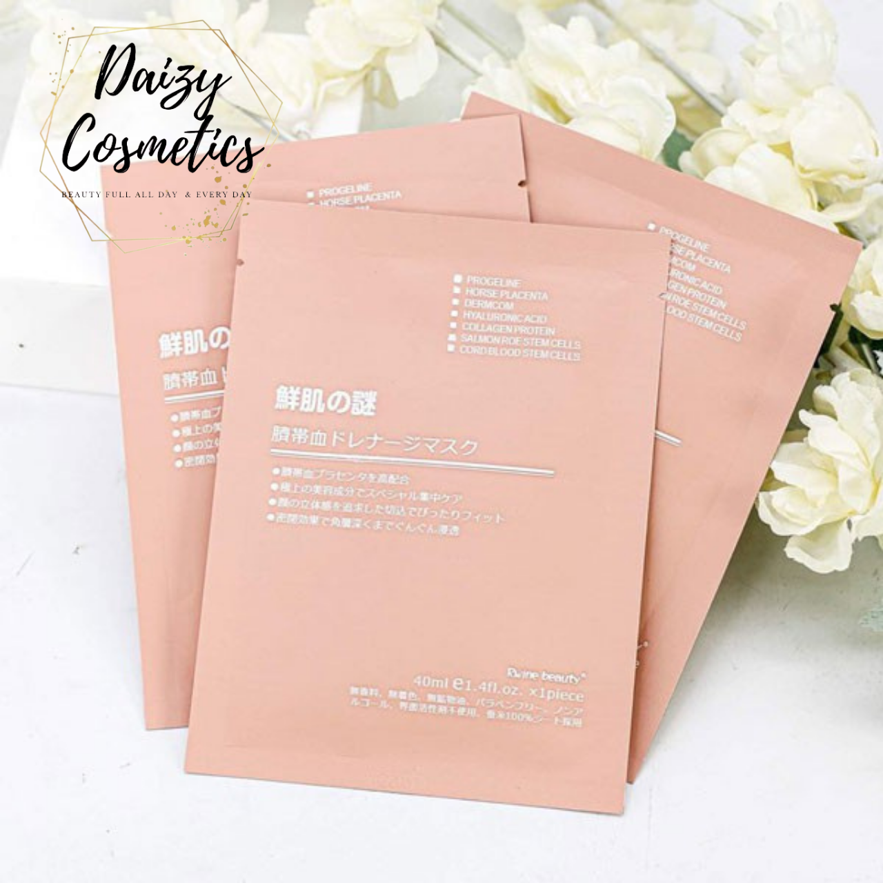 Mặt nạ nhau thai cừu nhật bản Rwine Beauty Stem Cell Placenta Mask - Mặt nạ dưỡng da, giúp da trắng sáng căng bóng mịn màng, giữ ẩm cho da làm mờ thâm, dưỡng trắng da giúp da sáng mịn hồng hào - Daizy Cosmetics