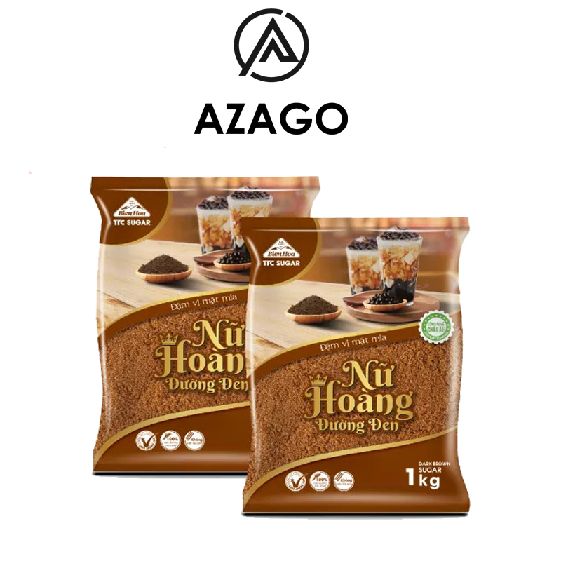 Combo 02 bao đường đen nữ hoàng biên hòa 1kg cb2.ddnh01 -azago