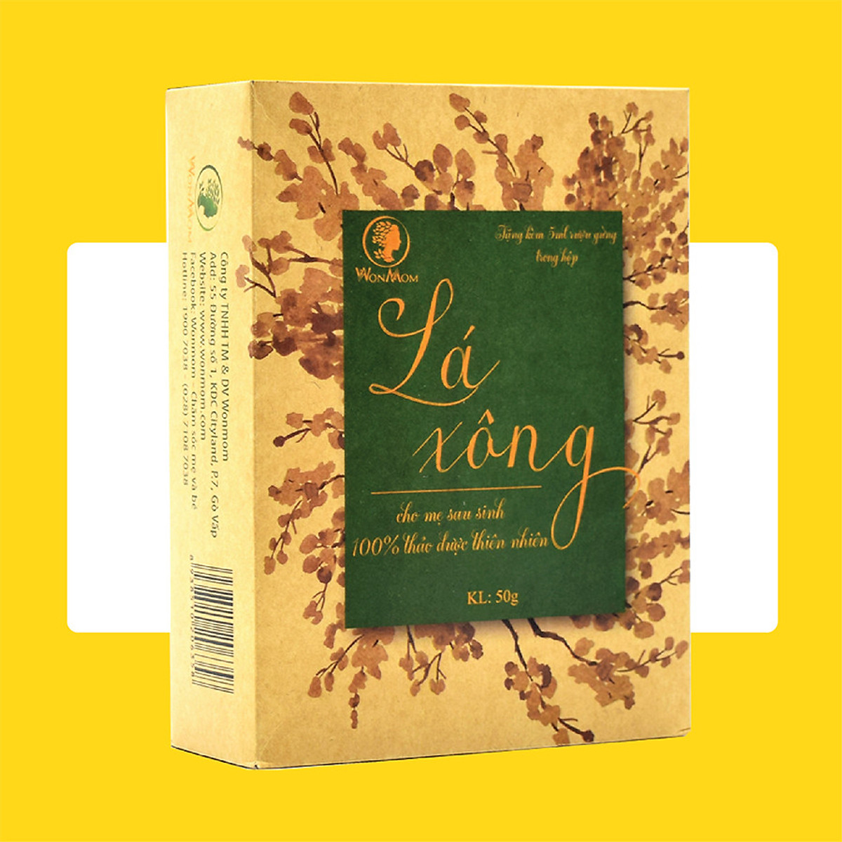 Combo 10 gói lá xông tắm toàn thân thảo dược 10 lần dùng cho mẹ sau sinh wonmom gói 50gr