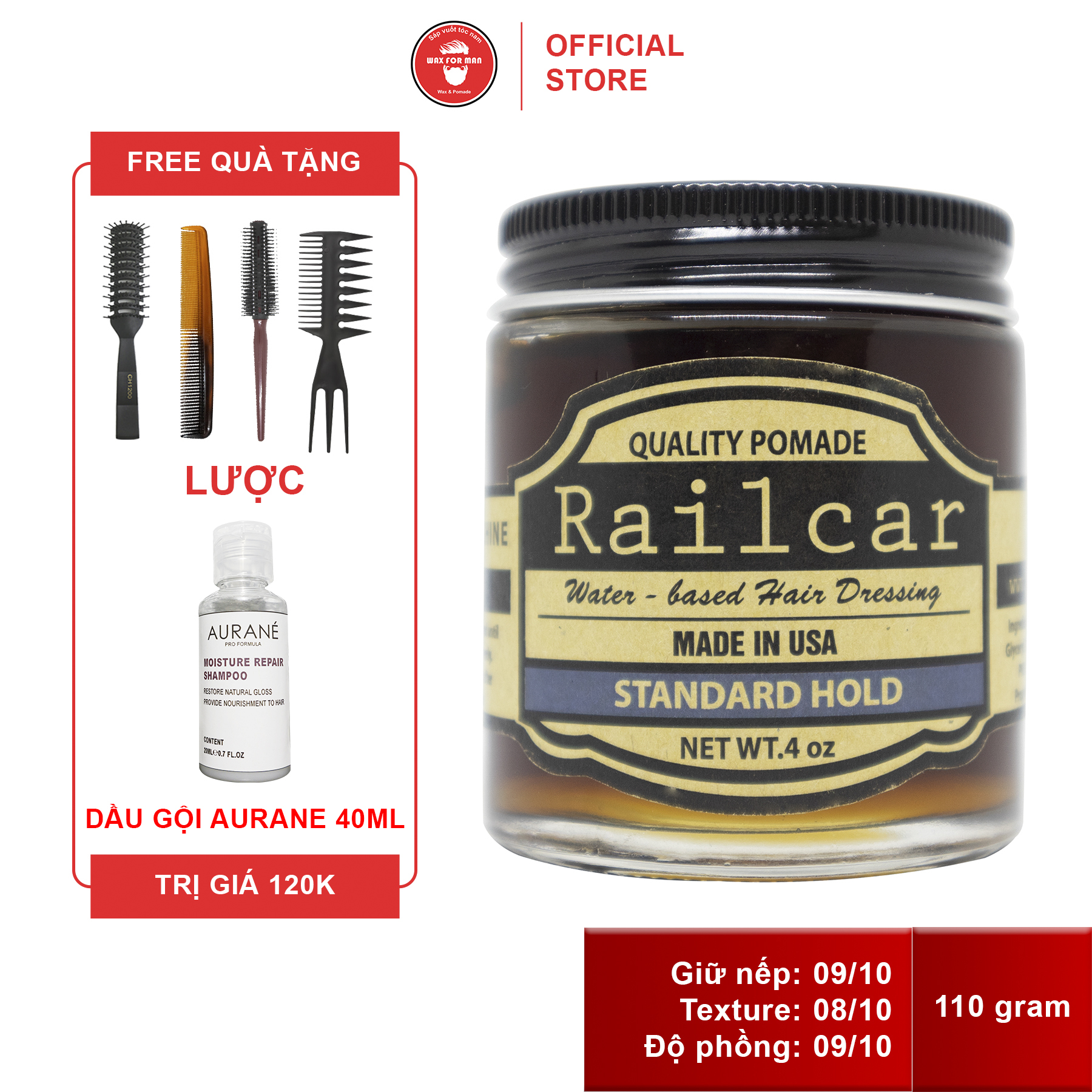 Sáp vuốt tóc Railcar Pomade