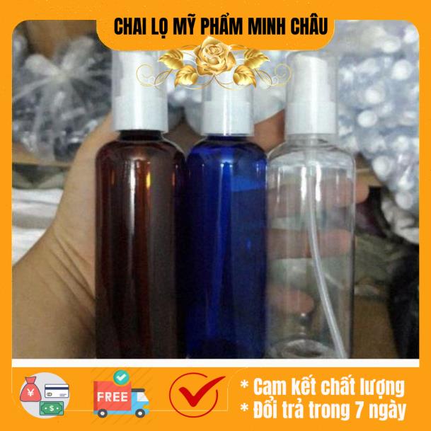 Chai lọ nhựa pet xịt giọt 50ml/100ml chiết mỹ phẩm