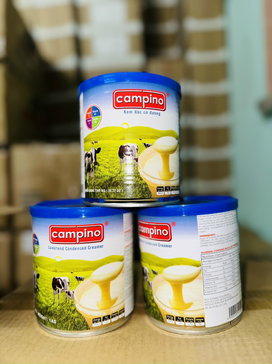 Sữa đặc Campino có đường 1Kg Maylaysia Giá Sĩ Chạy Số