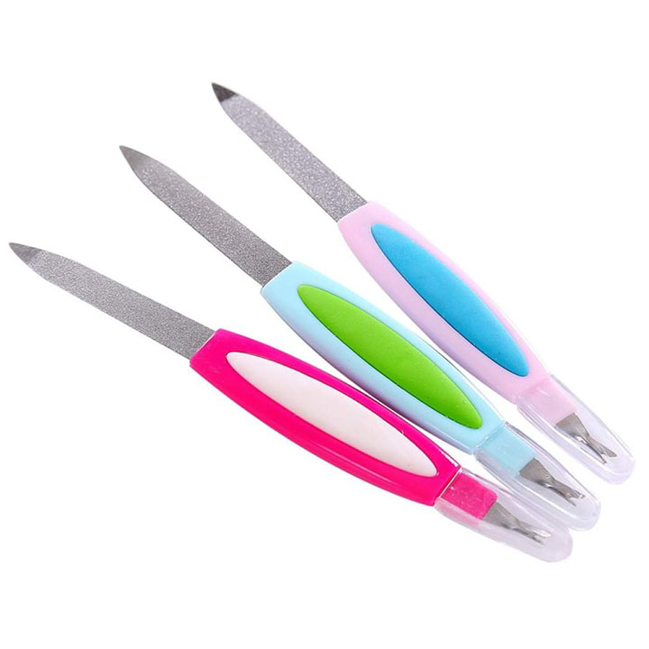 Cây đẩy da chết lấy khóe móng làm sạch móng tay hai đầu bằng thép không gỉ - KD0304