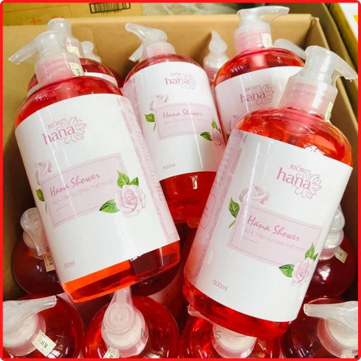 Sữa Tắm Hoa Hồng RIORI Hana Shower Gel Rose - Sữa Tắm Dưỡng Thể Hương Nước Hoa Làm Sạch Dưỡng Da Mềm Mại Lưu Hương Lâu