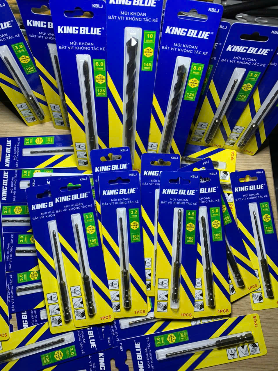  Mũi khoan bắn vít không sử dụng tăc kê chuôi lục giác King Blue khoan gạch men khoan tường 