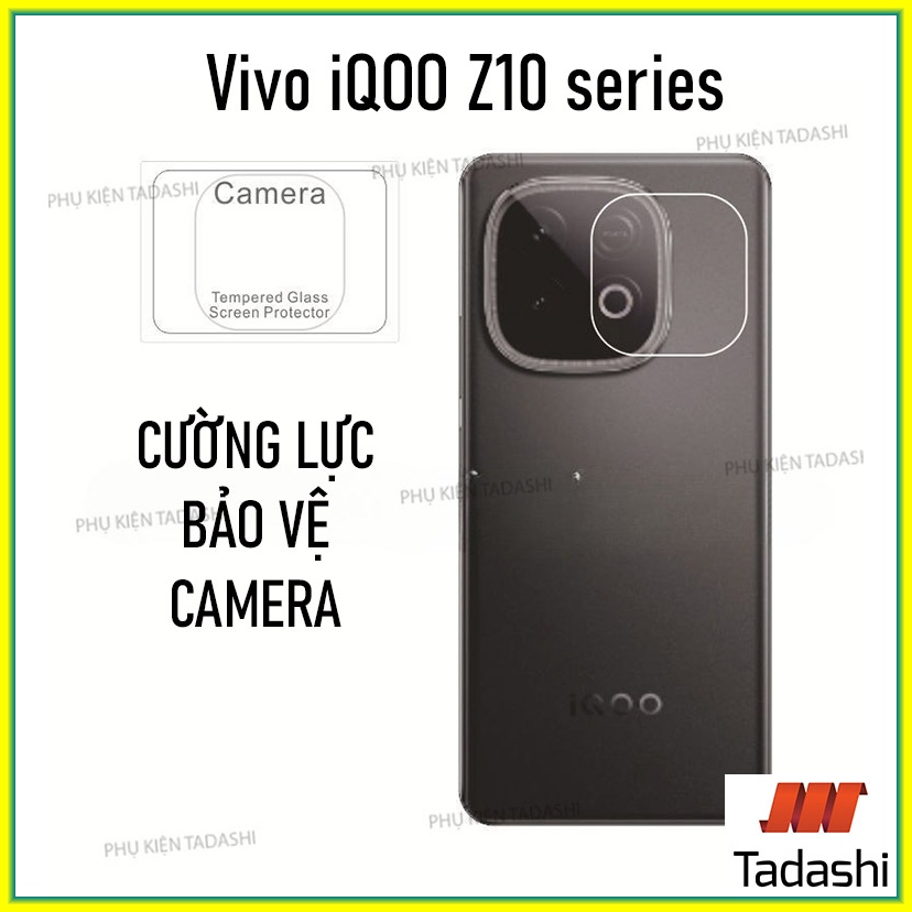 Kính Cường Lực CAMERA Vivo iQOO Z10 Turbo Pro/ Z10 Turbo/ Z10 Turbo Plus, iQOO Z10/ Z9/ Z9 Turbo Trong Suốt Bám Dính Tốt, Bảo vệ ống kính Tránh Trầy Xước