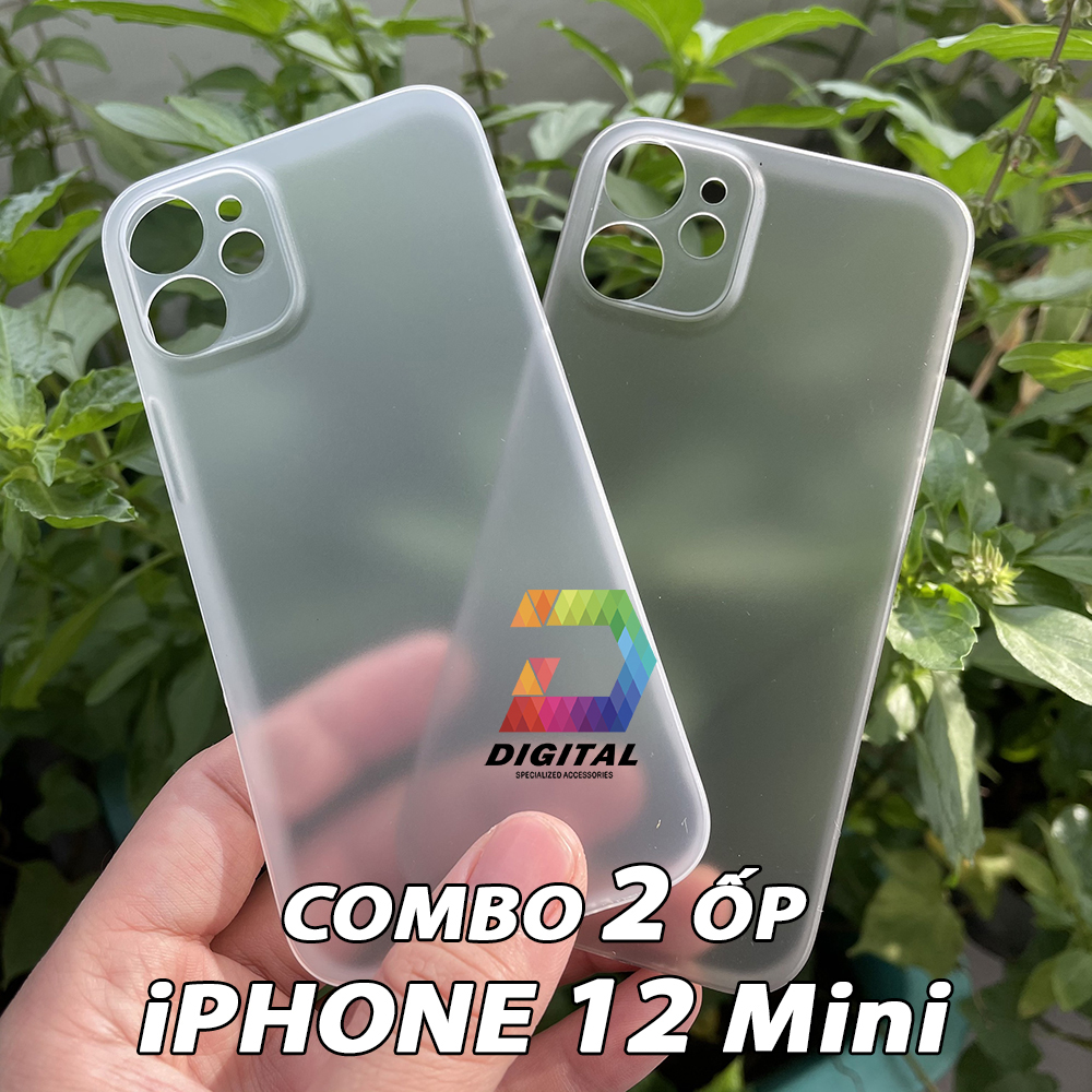 Combo 2 ốp lưng iphone trong nhám unibody 12 mini siêu mỏng