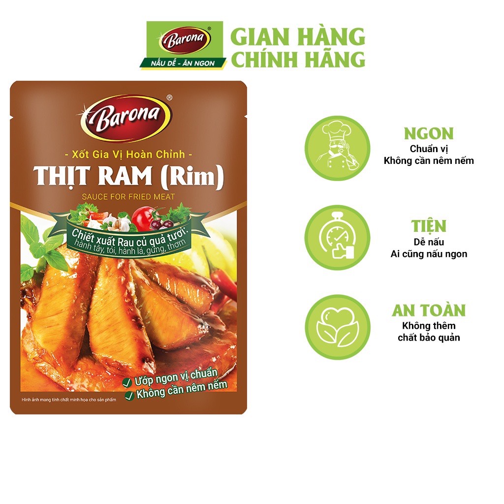Gia Vị Thịt Ram Barona 80g ướp ngon chuẩn vị không cần nêm nếm