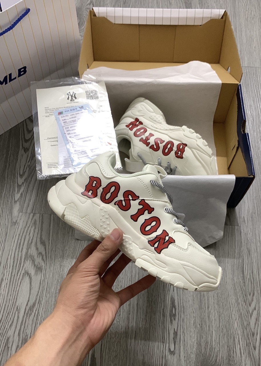 Giày Sneaker Nam Đế Độn MLB Boston Tăng Chiều Cao 5cm