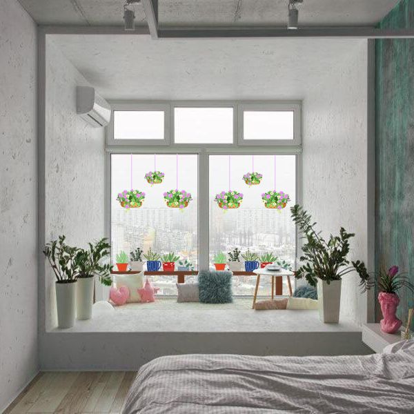 Decal mờ dán kính cửa sổ sang trọng thanh lịch- đem lại không gian xanh tươi cho nhà bạn