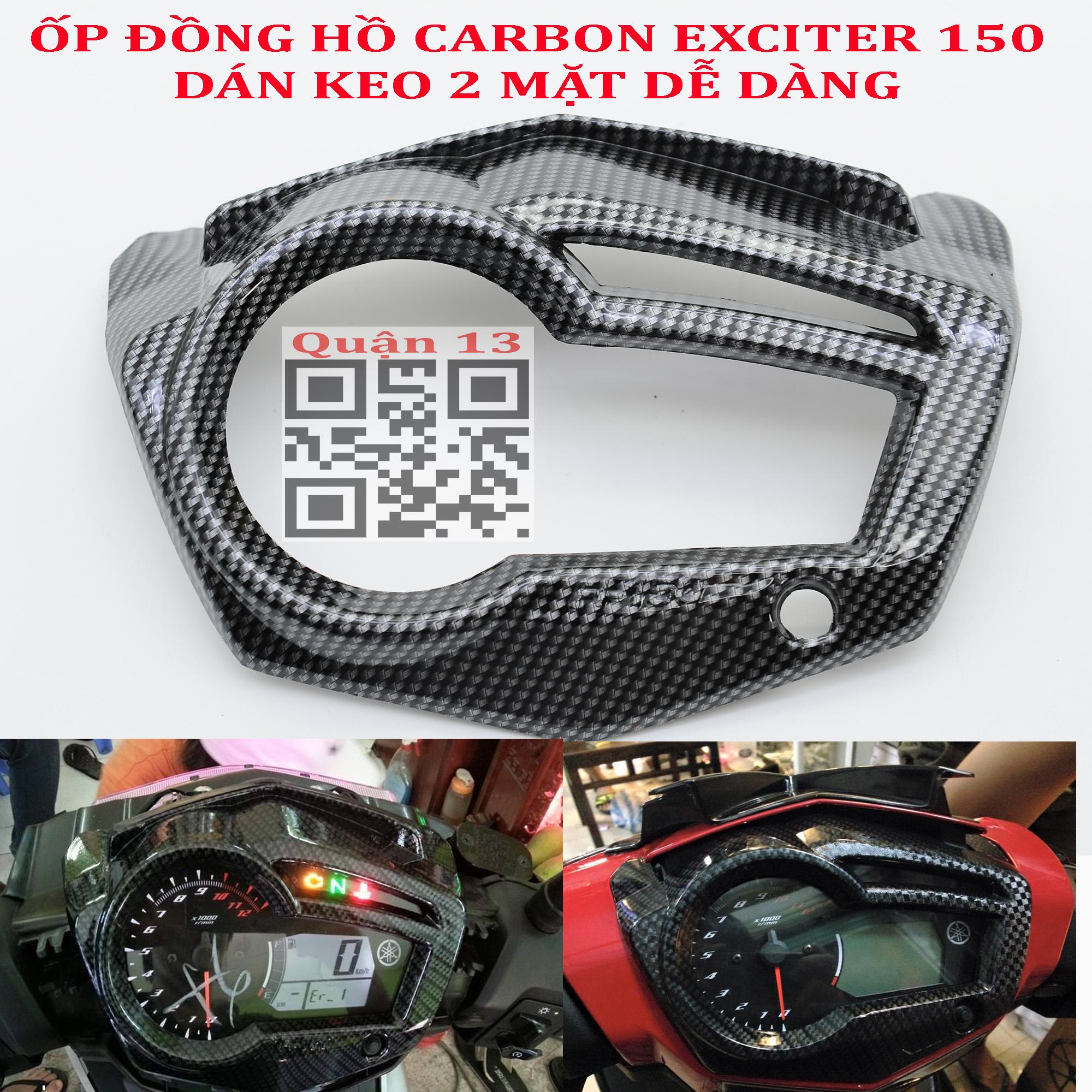 Ốp Đồng Hồ Carbon Dành Cho Exciter 150cc - Có Sẵn Keo 2 mặt