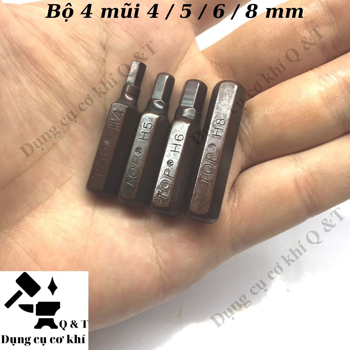 Mũi vít đóng lục giác , Mũi đóng lục giác 4mm tới 8mm nâu top chính hãng taiwan - Túi Thợ HQ
