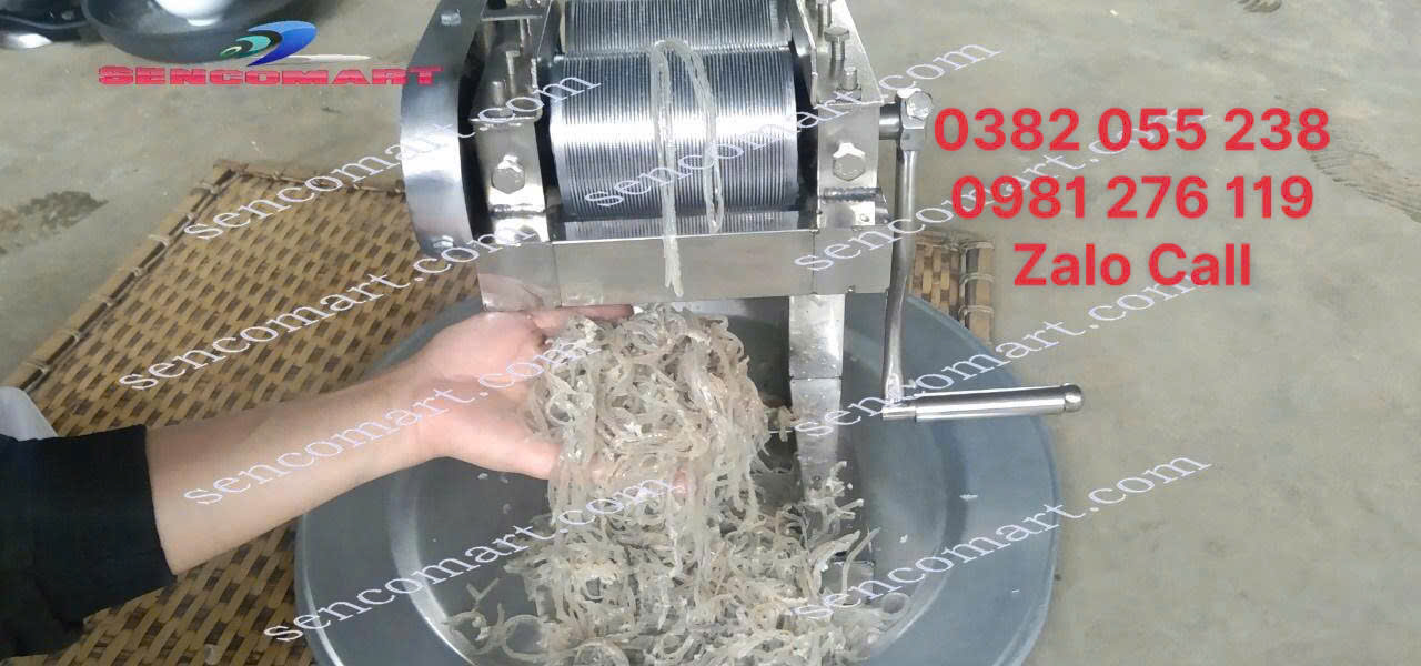 Máy Thái Bì Lợn Quay Tay, Thái Bì Làm Nem Chua Khung Inox