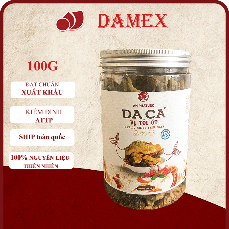 Da Cá Vị Tỏi Ớt 100g An Phát Ăn Vặt Thơm Ngon