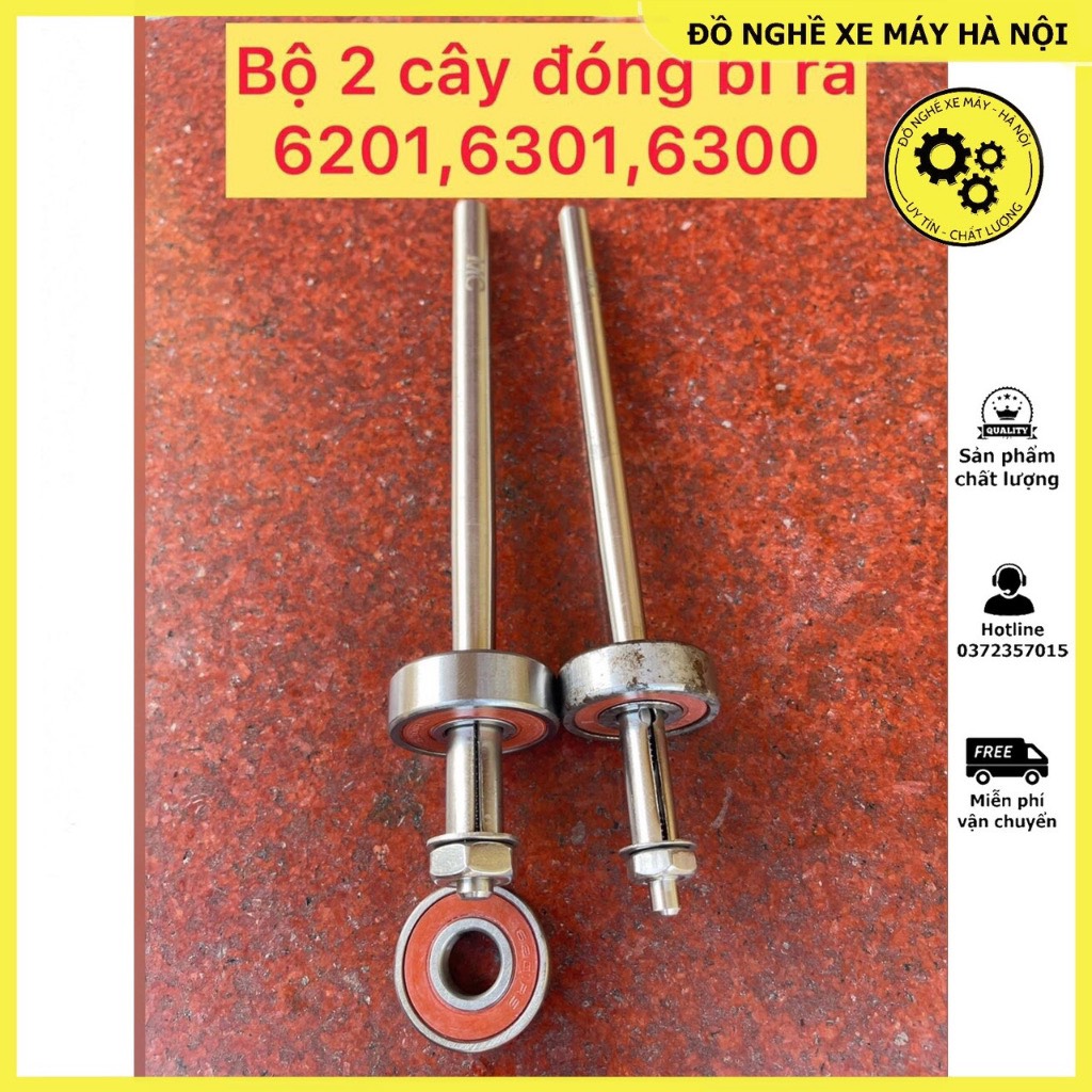 Cây đóng bi bánh xe máy ra 10mm và 12mm cho dòng bi 201-300-301 - cây đóng bi may ơ bạc đạn bánh xe máy inox