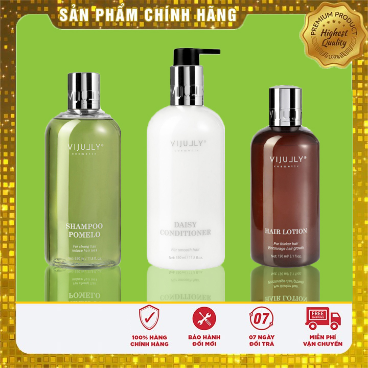 Combo 3 chai xịt gội xả Vi Jully giảm rụng tóc kích mọc tóc