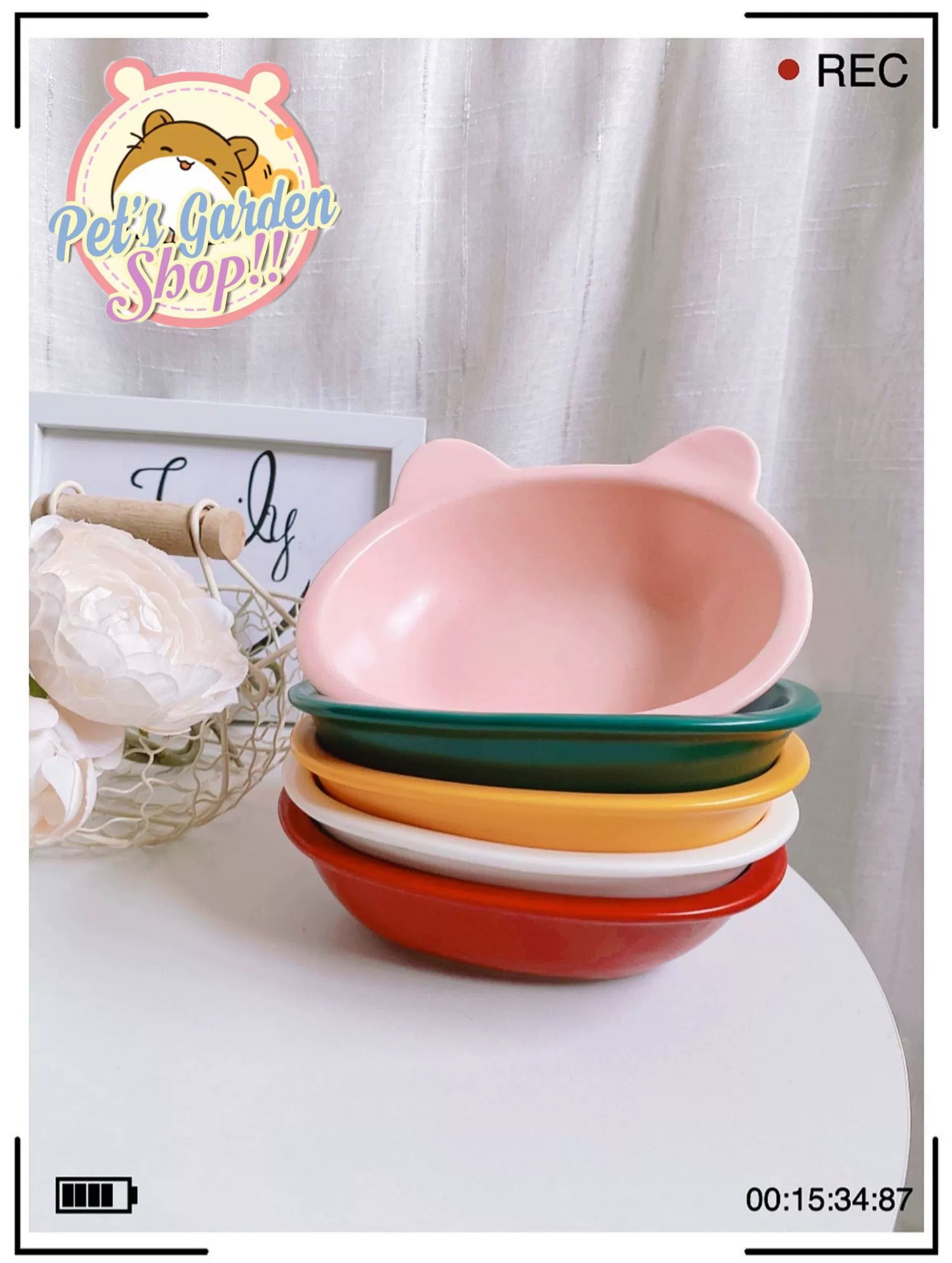 Chén sứ gấu lớn cho hamster, mèo, nhím, thỏ, bọ ú....